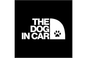 きりもじいちば THE DOG IN CAR ザ ドッグ イン カー 犬が乗っています 切り文字ステッカー 防水 耐水 シール 切り文字 カッティングステッカー 説明書付 全16色 (ホワイト)