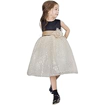 Amazon | [DRESCCO] D-SU-30-ゴールドスパンコールレースドレス 子供  