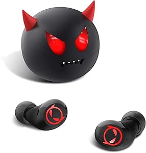 Amazon Co Jp ワイヤレス イヤホン 小悪魔 Holyhigh Bluetoothイヤホン Apt X対応 Cvc8 0ノイズキャンセル 3dステレオサウンド Bluetooth5 0 自動ペアリング 左右分離型 可愛いデザイン 大人 子供使える Qcc30チップ 防水 左右完全分離型 片耳 両耳対応 高い接続安定