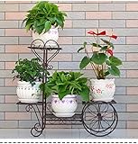 フラワースタンド フラワースタンドアイアンシェルフ多層屋内バルコニーリビングルームシェルフ Flower racks (色 : B)