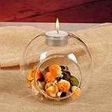 Kicode クリエイティブテーブル ガラス球キャンドルホルダー テラリウム 透明な花瓶 結婚式の家Microlandschaftの装飾