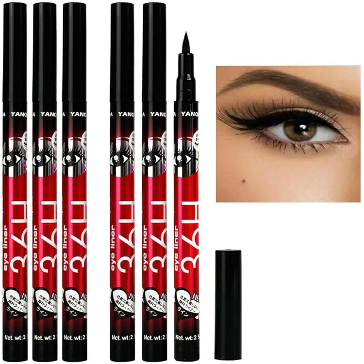 Amazon.co.jp: 【5本セット】アイライナー 36hブラック3本+36hブラウン