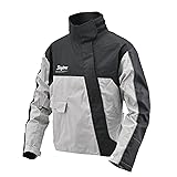 [デイトナ] バイク用 レインウェア ジャケットのみ 耐水圧20,000mm ストレッチ 止水ファスナー 防水 ハイパフォーマンスレインウェア DR-001補修品 メンズ グレー L