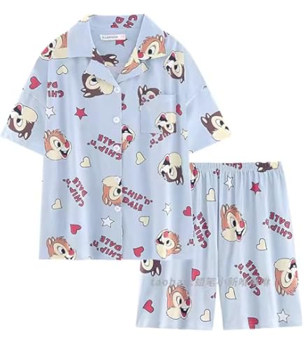 Amazon.co.jp: チップとデール パジャマ レディース 長袖 薄手