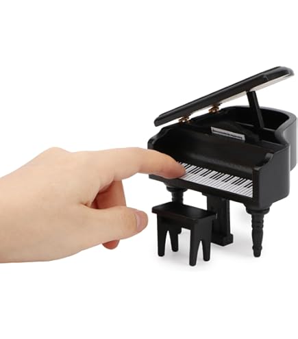 Amazon | Dollhouse Miniature Upright Piano with Stool | 家具