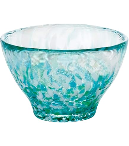 Amazon.co.jp: 丹心窯 酒器 5客セット カップ 水晶彫 青海波 波佐見焼