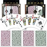 Copag Poker and Bridge Jumbo Index Set Of 2 Cards (Green/Burgundy) [並行輸入品]