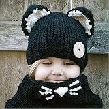 Domybest ベビーハット ニット帽子 六角形 男の子 女の子 3色 小さなキツネの形 かわいい 防寒対策 快適 柔らかく幼稚園 七五三 誕生日 記念日 お祝い