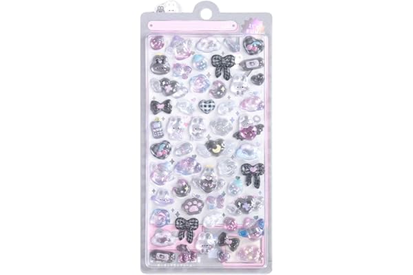 立体シール 3d浮き彫り 携帯電話飾り用 貼り付け可能 手芸用品 DIY用 手帳用 子供 女の子 ごほうびシール 装飾用 (BBW-22)