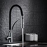 LightInTheBox Contemporary pull-out /プルダウンセンターセットプルアウトスプレーwithセラミックバルブシングルハンドル1つ穴のクロム、キッチン蛇口