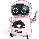 ユーキャンロボット(Youcan Robot) ポケットロボット Pocket Robot ミニサイズ コミュニケーション ダンス 歌 スマートロボット (ピンク)