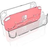 NANANINO Portable Electronic Device Cover for Nintendo Switch Lite, Clear Hard Glitter Case - Compatible with Up to 5.5 Inch 