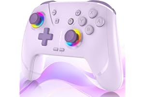 【2025新登場】Switch 2 コントローラー Switch1/2代に対応 TURBO連射機能 スイッチ コントローラー 背面ボタン付き マクロ機能 9色RGBライト ジャイロセンサー搭載 4階段HD振動 Bluetooth 無線/有線接続 PC