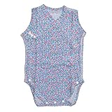 (ocean&ground) オーシャン＆グラウンド メッシュ コンビ肌着 ノースリーブ 春夏用 新生児 肌着 短肌着 1710103 ベビー 赤ちゃん ロンパース 花柄 女の子 ボディスーツ