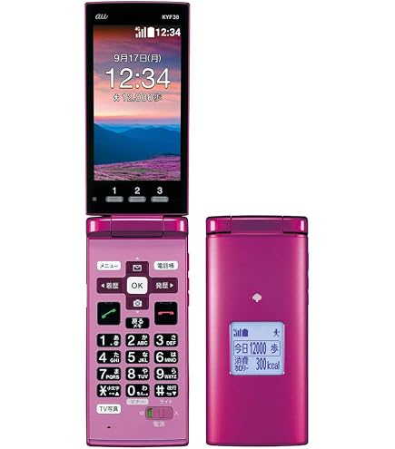 Amazon | KYOCERA かんたんケータイ KYF36 KYF36SPA ピンク | 京セラ 