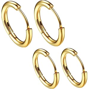 ジュエリー ファッシフープピアス メンズ レディース サージカル ステンレス アレルギーフリー 両耳用 イヤリング ゴー…