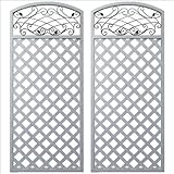 igarden　アイガーデン　ラティス　Ｈ190×Ｗ80cm　アイアン風格子タイプ2枚セット　ナチュラルホワイト　米松製