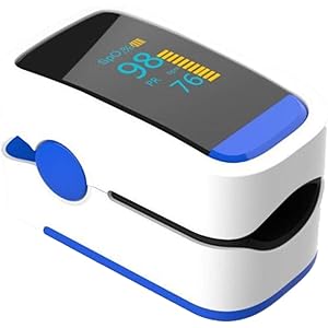 【医療機器認証】2021 パルスキシメーター 、最新の携帯用指モニター 高精細LEDデジタルディスプレイ大画面、多機能デ…
