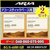 【2セット】ARIA/アリア AGS-600AB アコースティックベース弦[40-95]