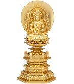 Amazon｜仏像 大日如来 18.5cm(金メッキ/24金) 仏師：牧田秀雲 原型＿