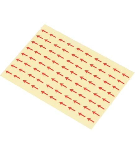 Amazon | 配管方向表示ステッカー 貼矢44 赤 小 193444 10枚入 | 安全