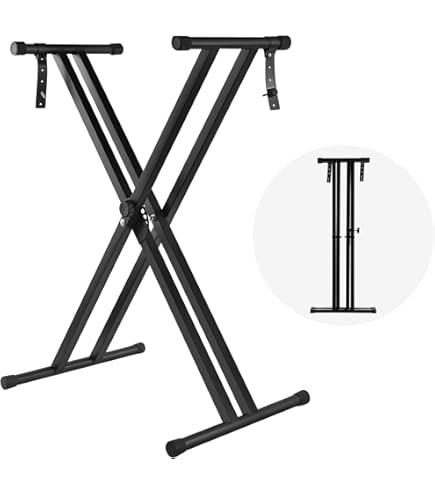 Amazon | キクタニ 組み立て式 スチール製 XX型 キーボードスタンド KS
