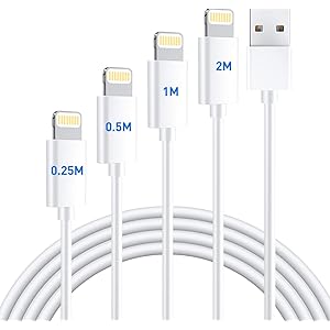 iphone 充電ケーブル 純正 ライトニングケーブル 急速(0.25m+0.5m+1.0m+2.0m) lightni…
