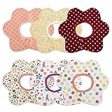 hotbestベビー ビブ よだれかけ 花びら型 360度回転 食事用 スタイ 柔らかい 出産のお祝いギフト 6枚セット かわいい