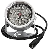 D-drempating セキュリティーライト LED赤外線ライト 30灯 or 48灯 選択 赤外線投光器 監視カメラ 補助照明 (シルバー 48灯)pa303