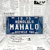 好きな文字に出来るハワイ自転車タグ / 大(US車用)-31x15cm / 1975ブルー