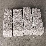 御影石 3丁掛 ピンコロ 珊瑚 4個セット (約90mm×90mm×270~290mm角)