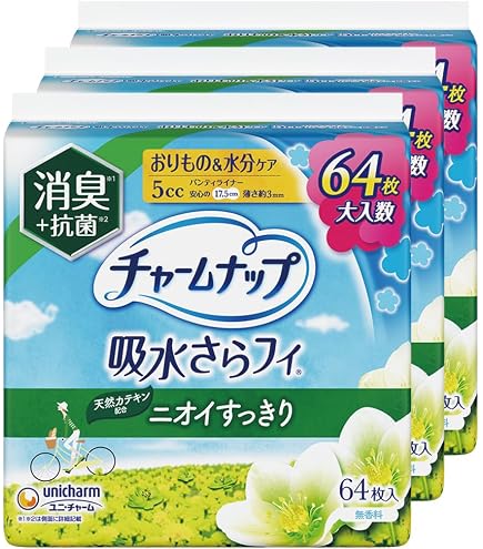 Amazon | チャームナップ 吸水さらフィ 消臭 羽なし 3cc 17.5cm 68コ入