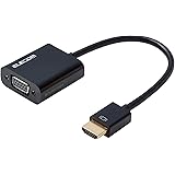 エレコム(ELECOM) 変換アダプタ HDMI VGA ブラック AD-HDMIVGABK2