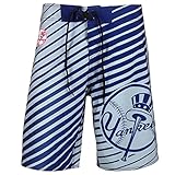 MLBメンズストライプポリボードショーツ Small/32" ブルー