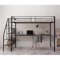 超人気！コンセント・テーブル付きシステムベット ロフトベッド BLACK Amazon｜システムベット ロフトベッド シングル コンセント付き