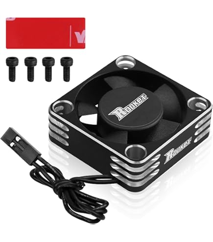 2-Pack 40x40mm Aluminum Cooling Fans For RC Cars - 16000RPM High Speed For 4068 4092 4074 Brushless Motors