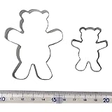 クッキー型クマTeddyBearテディベア アーモンドを抱く熊（中7cmと小4cm）2個セット オリジナルレシピ付き