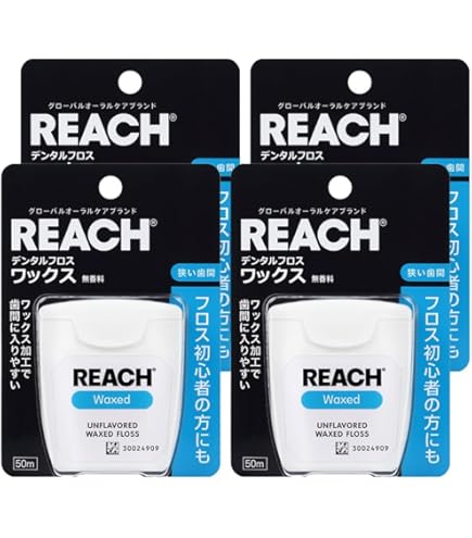 Amazon | 【まとめ買い】リーチデンタルフロス ワックス 50M×4個 | 歯