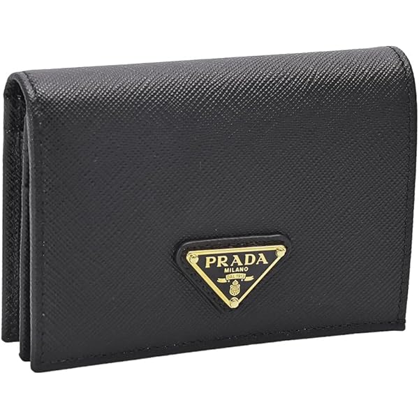 Amazon | [Prada] [プラダ] 二つ折り財布 型押しレザー(縦シワ