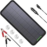 Amazon 年7月バージョンアップ ソーラーバッテリーチャージャー Allpowers ソーラーバッテリー充電器 5w 12v 18v 単結晶ソーラーパネル 自動車 バイク トラクター ボートのバッテリーへの補充電 メンテナンス 薄型軽量 太陽光エコ発電 カーバッテリー充電器