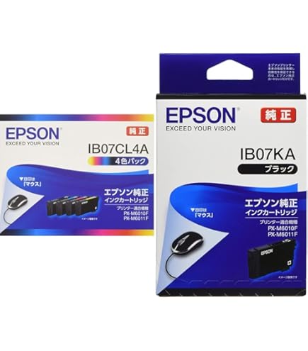 Amazon.co.jp: [セット品] エプソン 純正 インクカートリッジ IB07CL4B