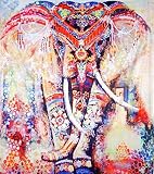 クリスタルEmotion LargeサイズModern Animal Paintingブラックとホワイト象キャンバス壁アートリビングルームのための印刷装飾 20x30inch 180329ZXQq-o