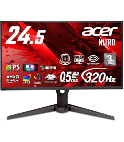 Acer ゲーミングモニター Nitro 24.5インチ IPS 180Hz Amazon.co.jp: Acer ゲーミングモニター 24.5インチ VA 非光沢 フルHD
