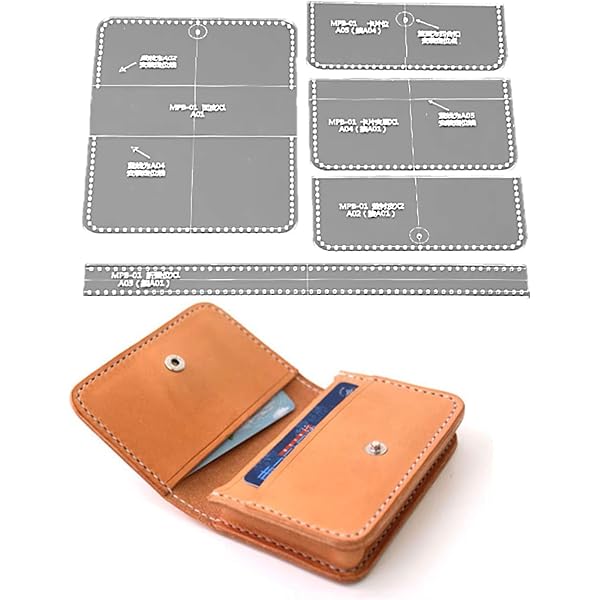 長財布 カード入れ 財布 型の 抜き型　レザークラフト Amazon.co.jp: [HANSARANG] 長財布 カード入れ 小銭入れ 財布 型の