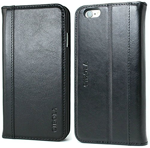 【CIBOLA】高級牛革 レトロ iphone ケース 【 箱付き 保存袋付き クロス カードポケット付き 】iphone5 /5s iphone6 /6s iphone6plus iphone6s plus 対応 手帳型