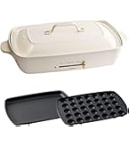 BRUNO コンパクトホットプレート ブルーノ　ホワイト　WH 白 Amazon | BRUNO コンパクトホットプレート [ ホワイト / 5種プレート