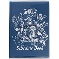 Amazon ディズニー スケジュール帳 17 紺 手帳 ミッキー ミニー マウス ドナルド デイジー ダック 他 10月始まり ディズニーリゾート限定 グッズ 手帳 文房具 オフィス用品