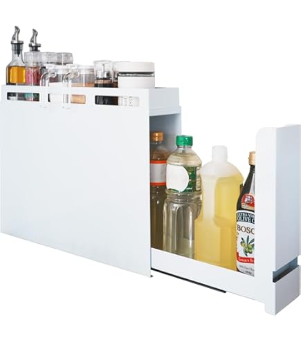調味料ホルダー 木製 幅40cm 引き出し式 調味料 スパイス ボトル省スペース Amazon｜YOI LIFE 調味料ホルダー 木製 幅40cm 引き出し式 調味