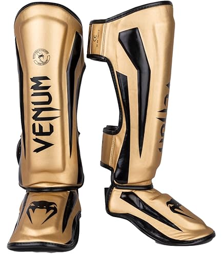 VENUM レッグガード レガース キックボクシング Amazon | VENUM レッグガード ELITE SHIN GUARDS （ゴールド×ブラック