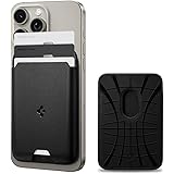 [Spigen] MagSafe対応 カードケース 【カード3枚 カード入れ】 マグネット内蔵 高級レザー 磁気シールド スリム 背面 ウォレット iPhone 15, iPhone 14, iPhone 13, iPhone 12 対応 マグネット